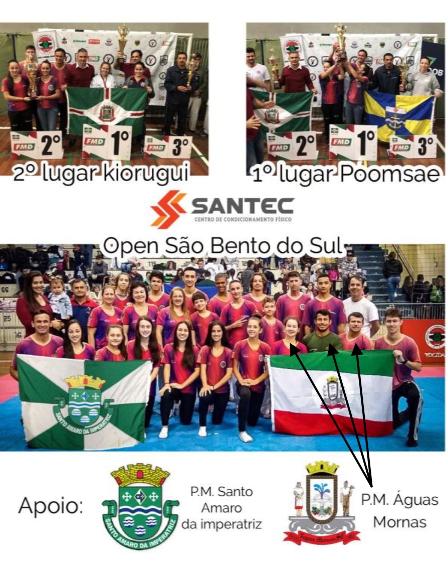 SANTEC CONQUISTA 2 TROFÉUS POR EQUIPE NO TAEKWONDO  