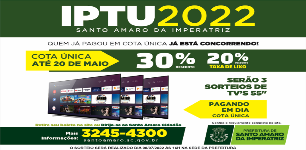 SORTEIO IPTU 2022 SORTEIO IPTU 2022