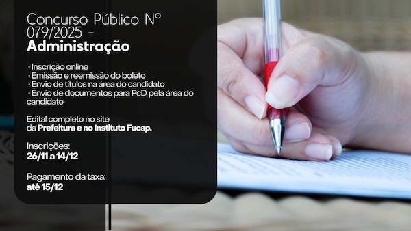 Concurso Público nº 079/2025 - Administração