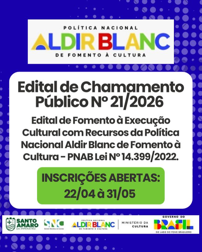 EDITAL DE CHAMAMENTO PÚBLICO Nº 21/2026