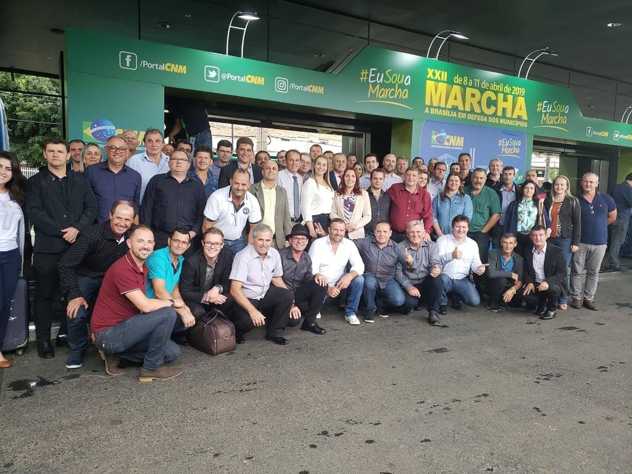 Comitiva santoamarense na Marcha dos Prefeitos