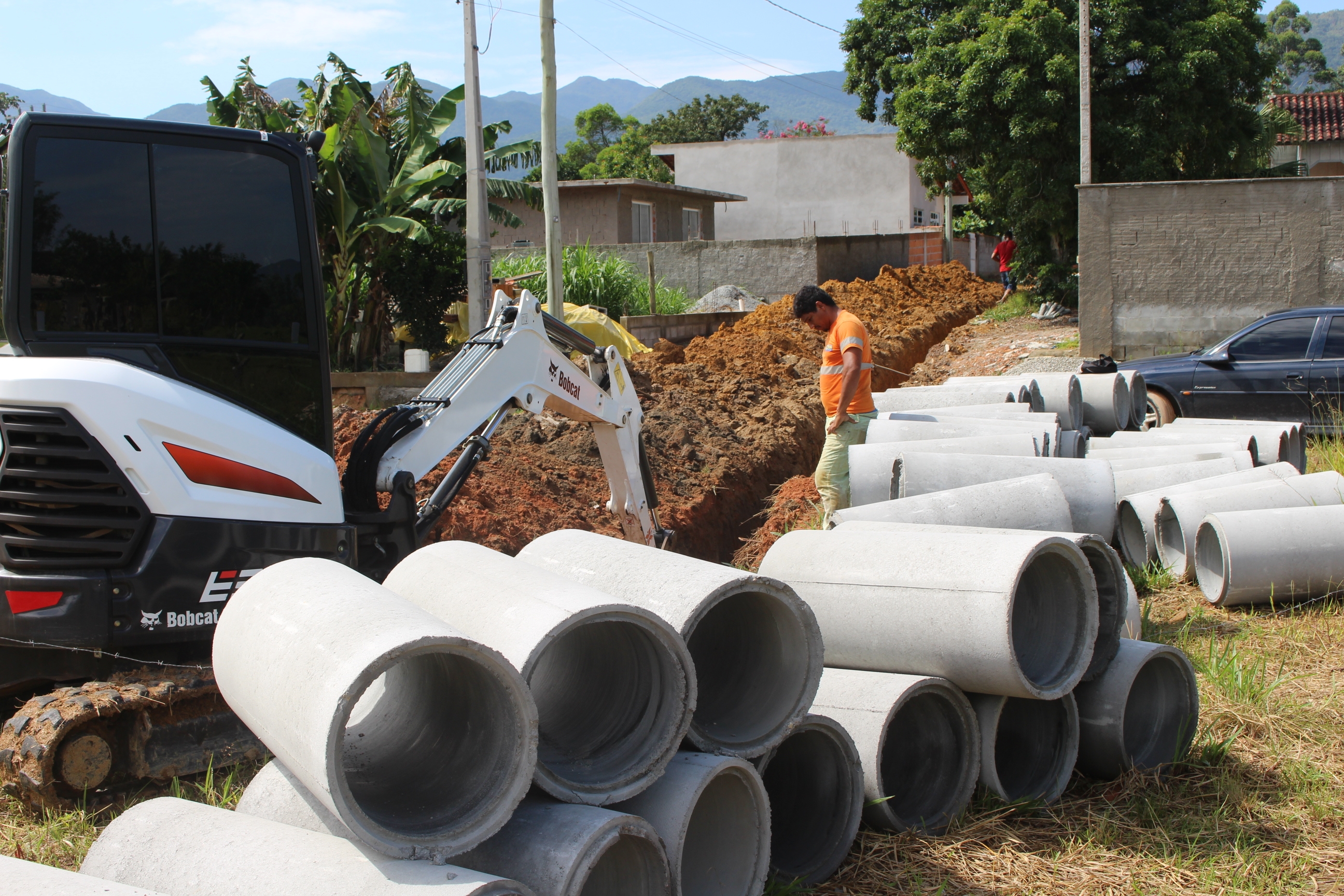 Drenagem e calçamento 
