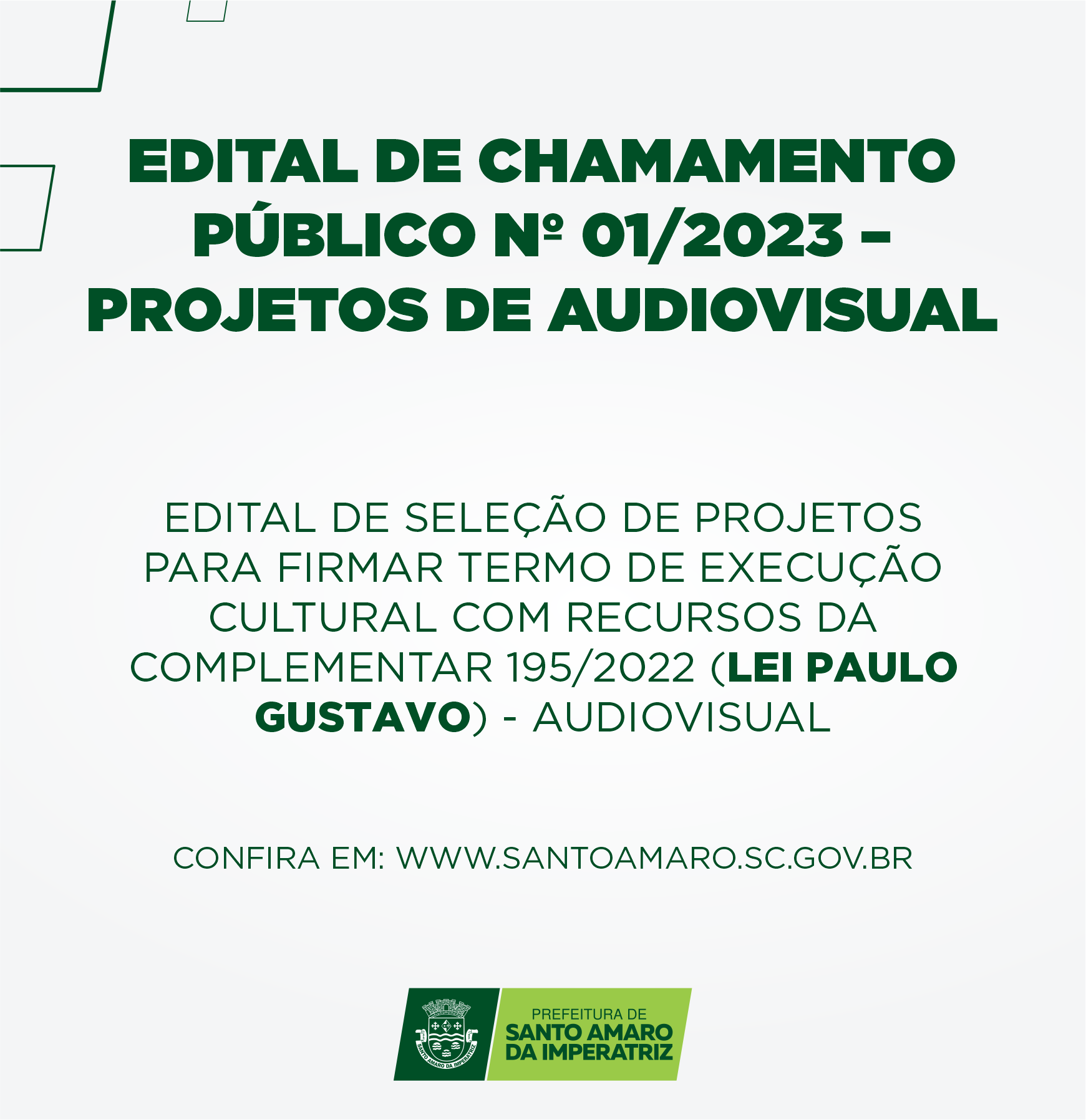ADENDO MODIFICADOR EDITAL DE CHAMAMENTO PÚBLICO Nº 01/2023 – PROJETOS DE AUDIOVISUAL